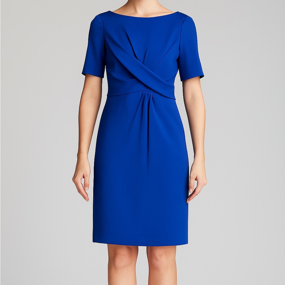 Moschino Women’s Dress Size 8 Shift Cross Over Front Designer Quiet Luxury